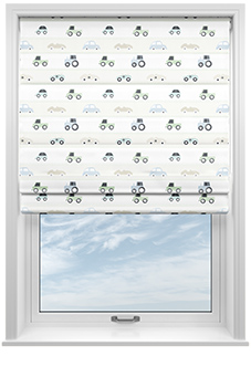 Brum Brum, Neutral - Roman Blind